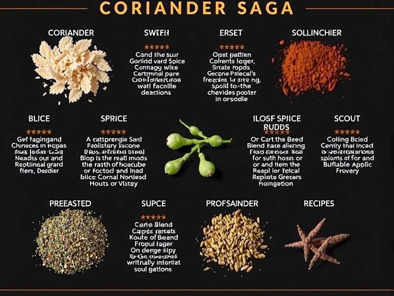 Coriander Saga Spice Wars - Spice Blends & Recipes Coriander Saga Spice Wars showing various spice blends with their effects and recipes